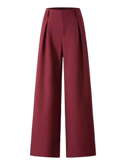 Elegant Plicated Wide Leg Pant