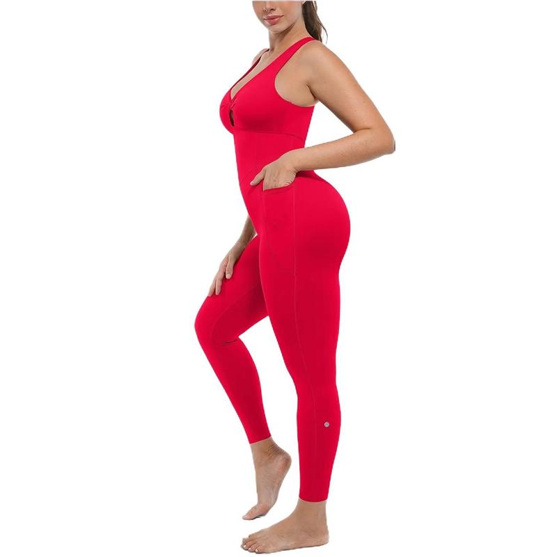 LoungeCurve™ Deep-V Sculpt Jumpsuit - Lounge