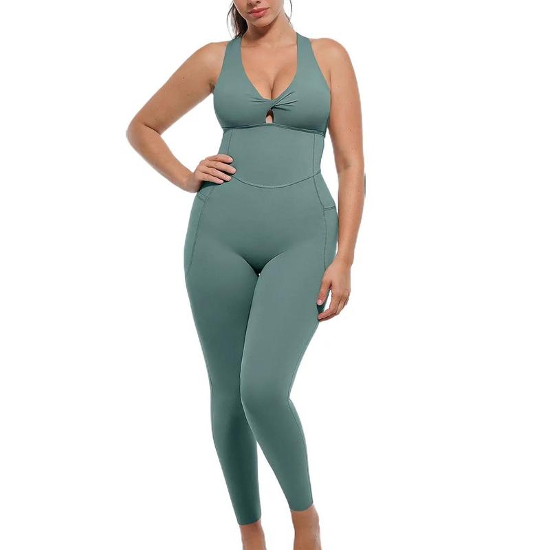LoungeCurve™ Deep-V Sculpt Jumpsuit - Lounge