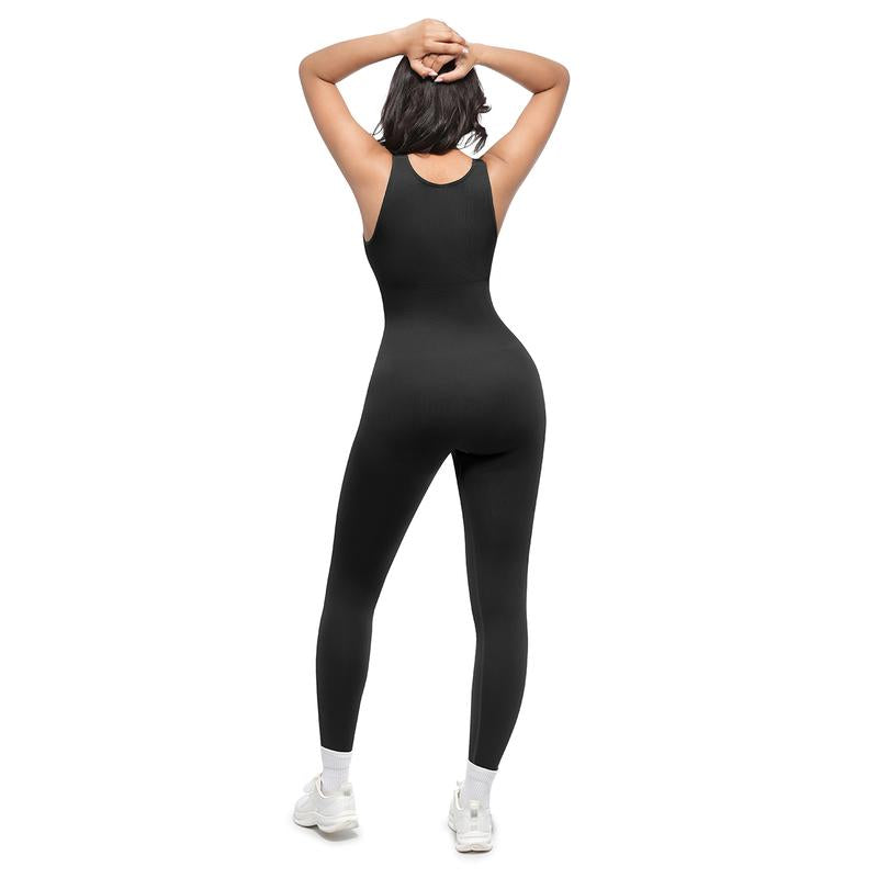 LoungeCurve™ Deep-V Sculpt Jumpsuit - Lounge